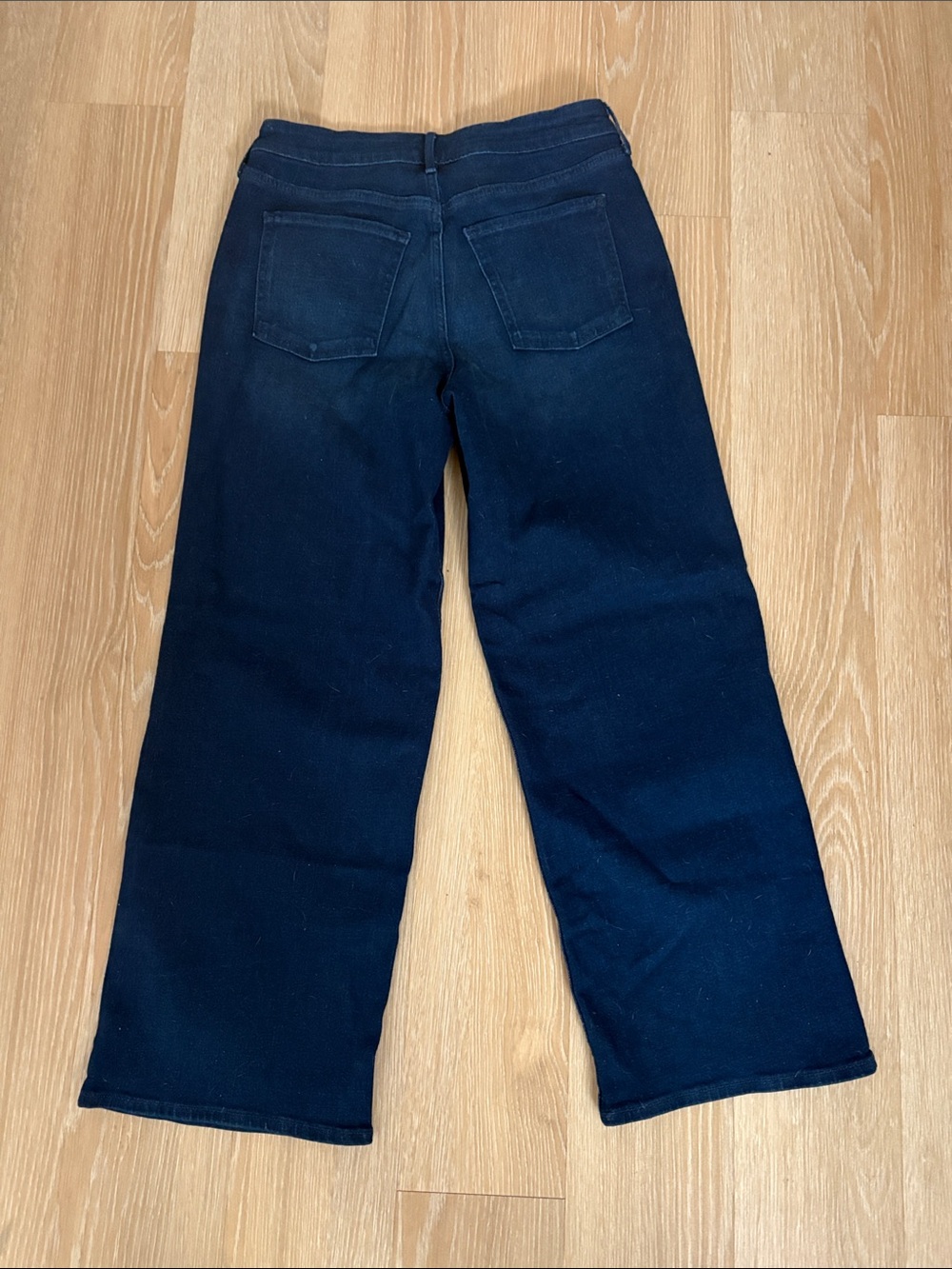 Old Navy Wide Leg Dark Blue Women’s Jeans 10 Short NWT - Picture 2 of 3
